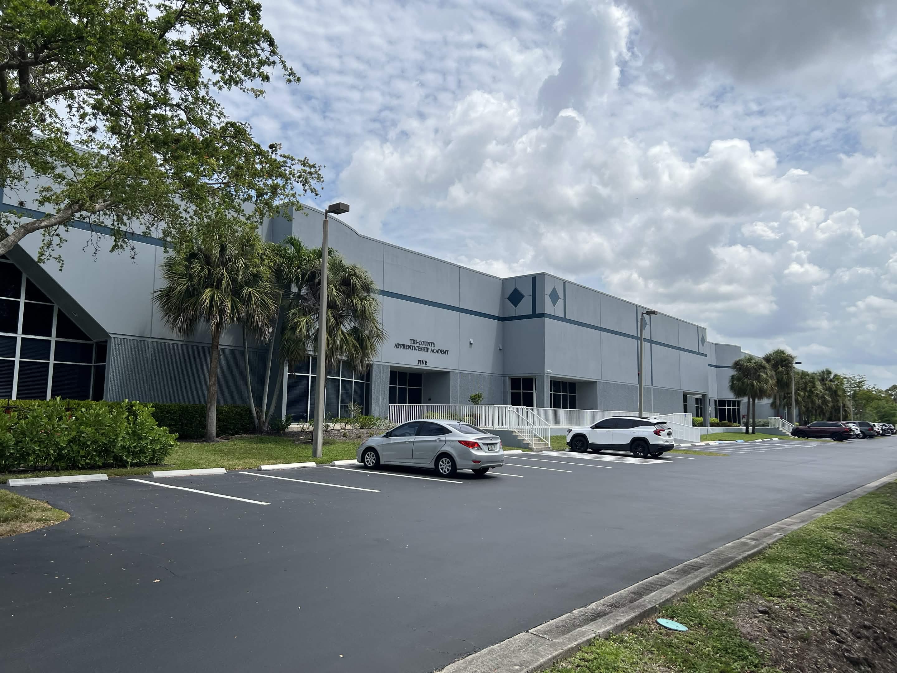 Exterior view of the training facility building